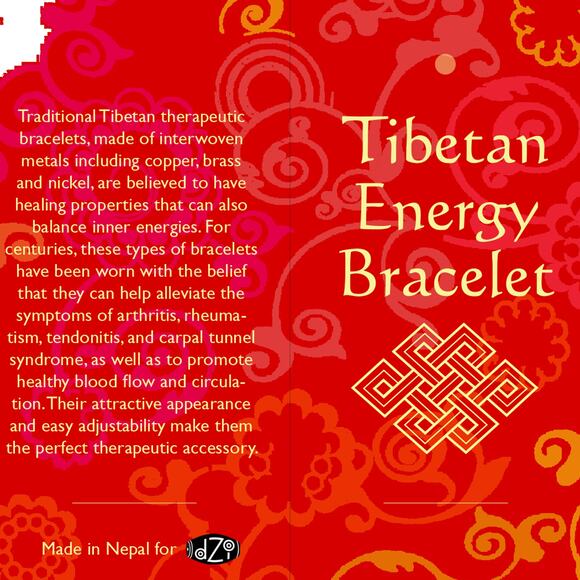 Traditional Nepalese Healing Journey Copper Cuff Bracelet Mixed Metal Fair Trade - Picture 2 of 3